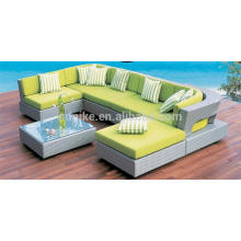 DE- (447) б / у мебель для бассейна из ротанга угловой диван для бассейна